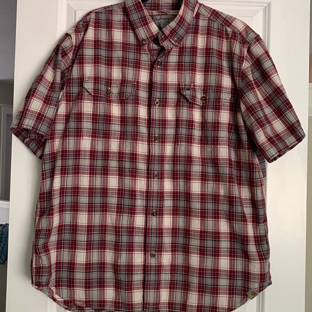 Carhartt  Mens Plaid Short Sleeve Shirt size XL